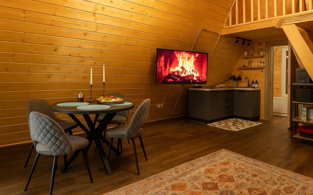 Частный дом A-frame Терракот из дерева 4х местный Ривер Хаус
