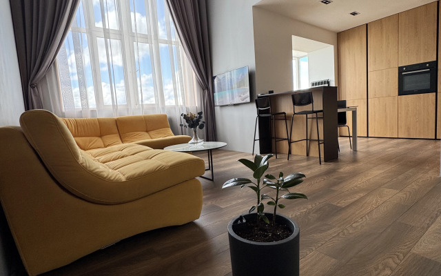 Апартаменты Двухуровневая студия с захватывающим видом на город