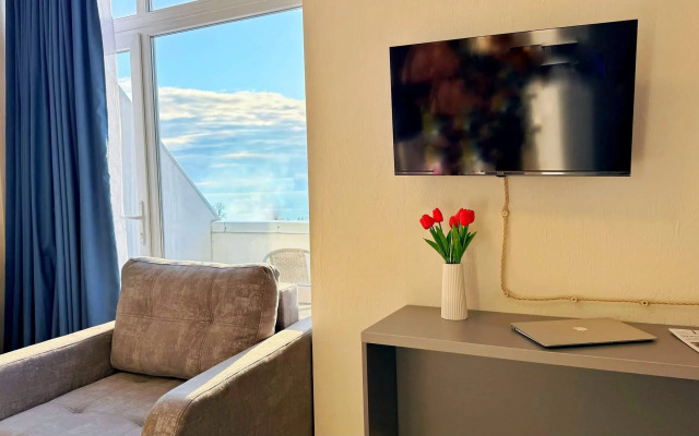 Апартаменты около пляжа, вид на море