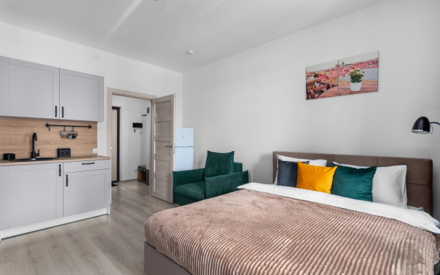 Квартира Студия с Балконом и Видом на Город Moderna Flat Status — фото 4
