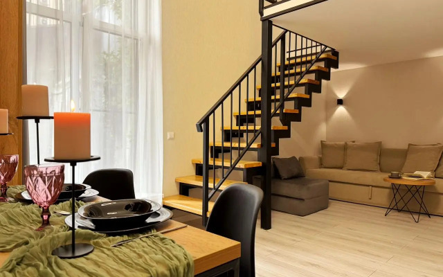 Апартаменты двухуровневые Три минуты до пляжа