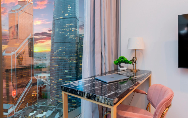 Sky Moscow City s shikarnim vidom na vse bashni Moskva city Apartments