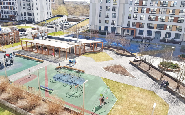 1-комн. апартаменты в ЖК "Новин" с большой кроватью