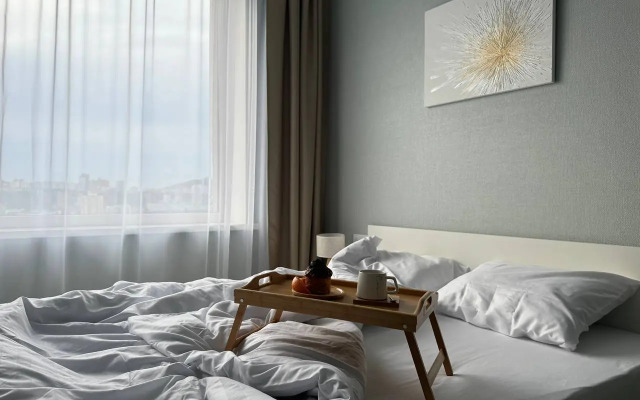 Квартира Стильная Cтудия с Видом на Золотой Мост