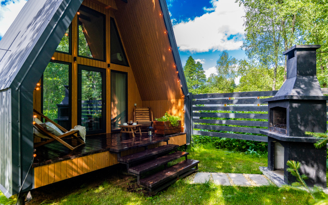 Barnhaus №1 s drovyanoj banej i goryachej kupel'yu, na 7 gostej Private House