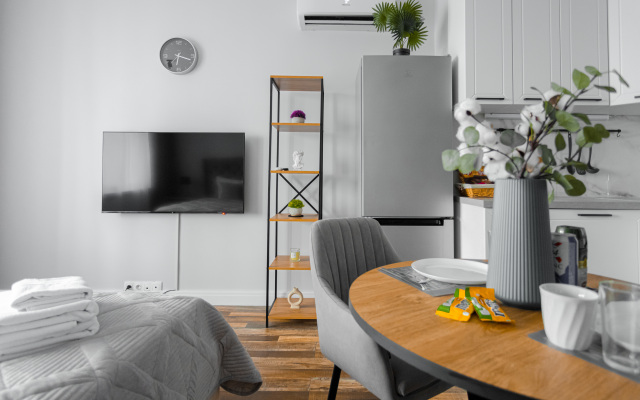 Апартаменты Lalapart Gray stone на 30 этаже небоскреба Савеловский Сити