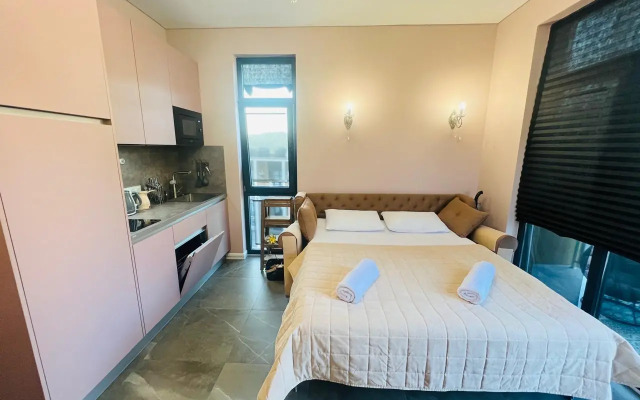 Stilnaya studiya s balkonom na dvoikh Apartments