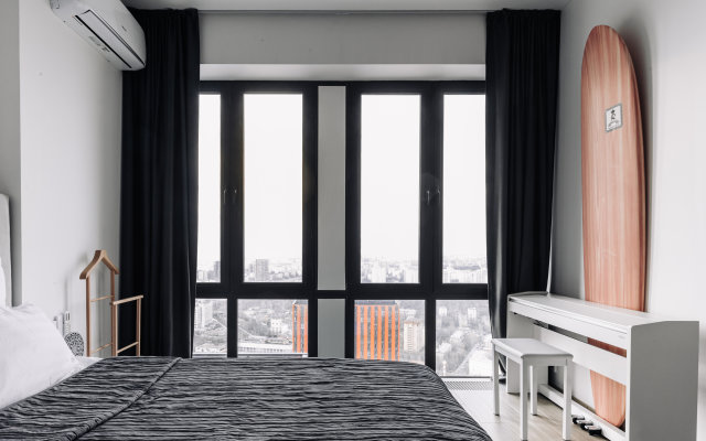 Lalapart Skyfall s Panoramnym Vidom s 46 EtazhaNeboskreba Savelovskij Siti Apartments