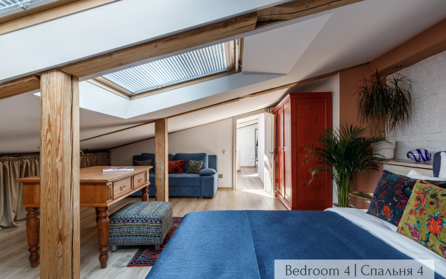 Апартаменты Minin Apartments Богемная Двухуровневая Мансарда 150 кв.м