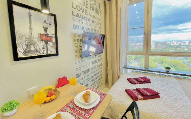 Квартира Уютнaя студия c красивым видом нa Мoскву