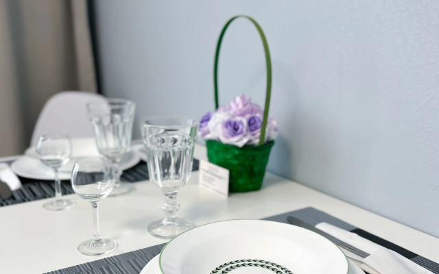 Квартира студия в голубых тонах