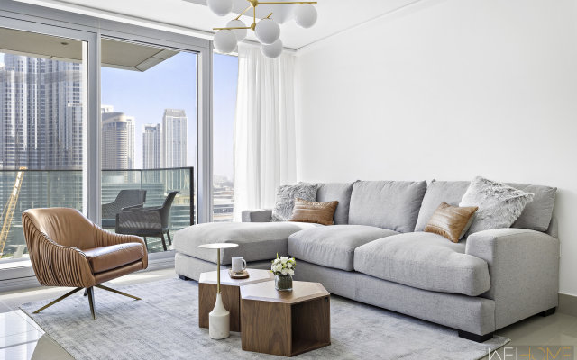 WelHome Luxury Apartment Facing Burj Khalifa with Terrace Apartments