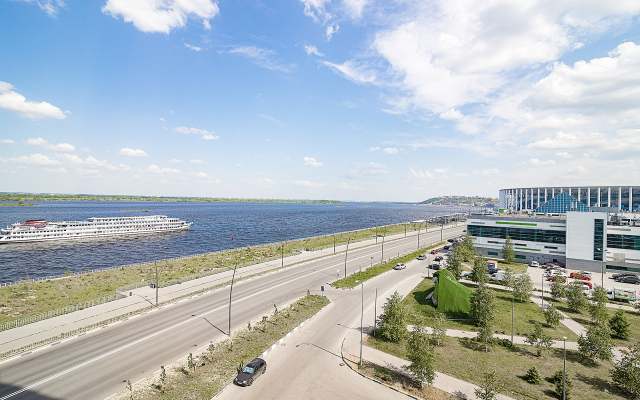 Dvuhkomnatnye na Volzhskoi naberezhnoi 25 s vidom na Volgy Apartments, m.Strelka. Sova-Dom