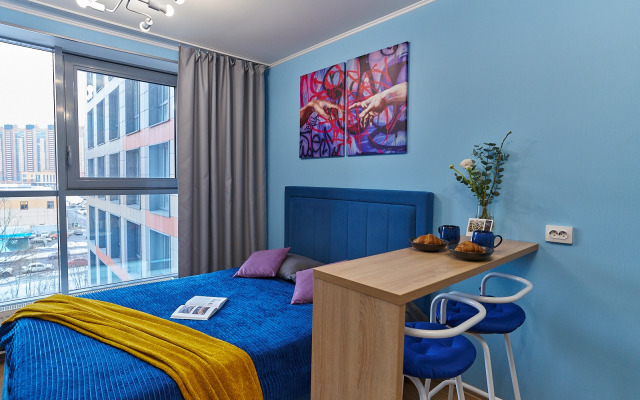 Апартаменты Уютная студия с панорамным окном