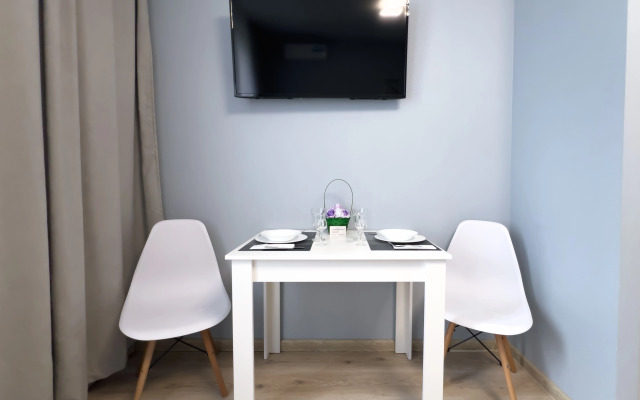 Квартира студия в голубых тонах