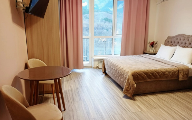 Квартира-студия с панорамным видом на горы