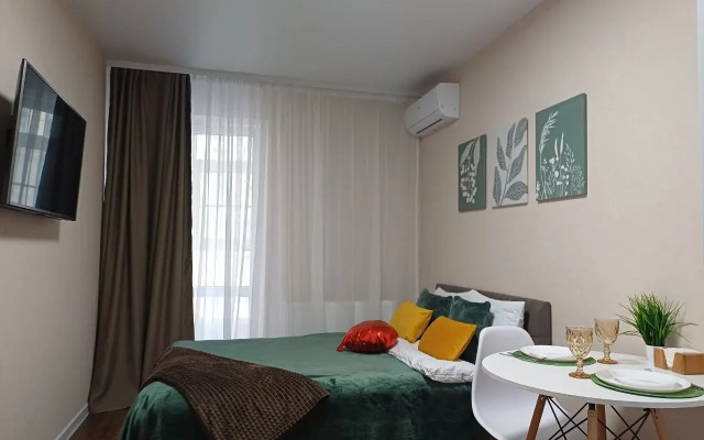 Квартира Уютная студия с видом на колесо обозрение Одно небо