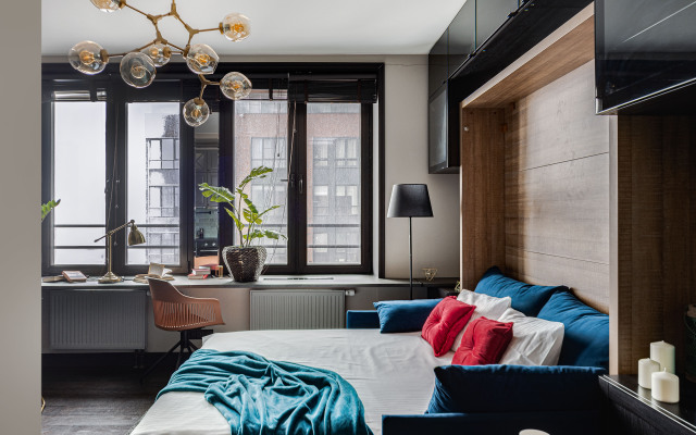 Апартаменты Lalapart Black Emerald с сауной в ЖК Савеловский Сити