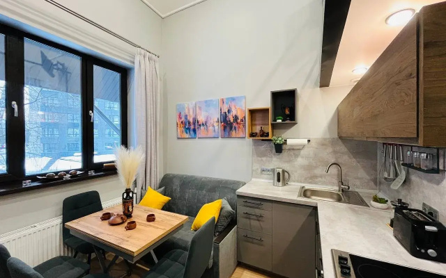 Apartamenty 2-urovnevaa studia na 4 mesta dla komfortnogo prozivania