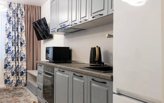 Апартаменты двухкомнатные с двумя кроватями, гардеробной и кухней-гостиной