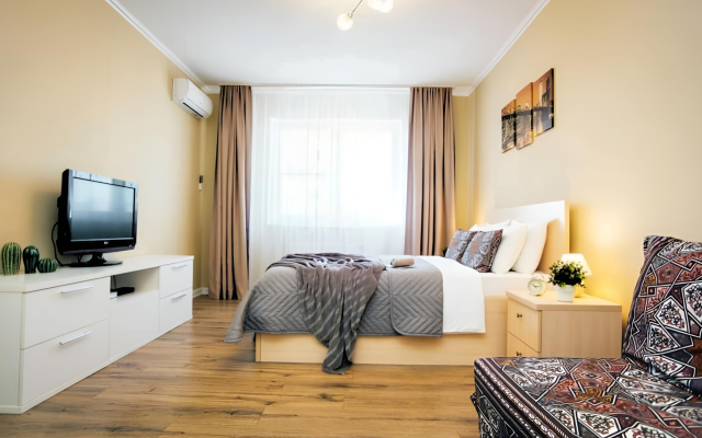 Апартаменты Uzorapart Просторная Евродвушка у Пляжа Алексино с Видом на Закат