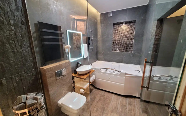 Квартира 1-комнатая с сауной джакузи  балконом в ЖК Metropolis