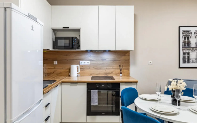 Modern Eurodvushka  in the Troparevo Park residential complex is an 11-minute walk from the metro station. Rumyantsevo Apartments