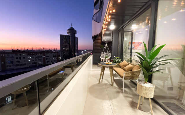 Апартаменты Премиальная двухкомнатная квартира с панорамным видом на Ташкент