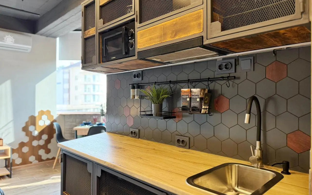 Апартаменты 3 минуты до Моря Для четверых