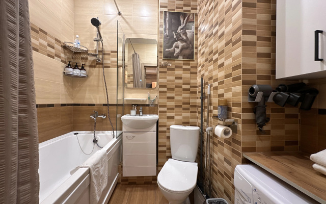 Studiya S Kachelyyu V Zelenogorske Flat