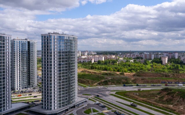 Квартира Студия с дизайнерские ремонтом и панорамным видом