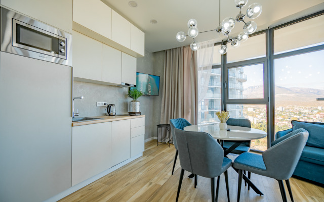 S Otdelnoy Spalney LS-Soft Blue S vidom na more i gory Apartments