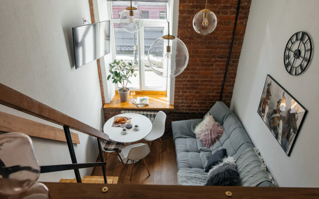 Апартаменты ApartH с видом на город и камином