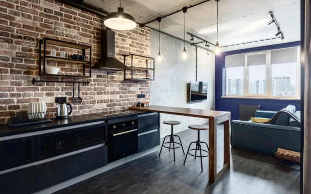 Апартаменты Дом у Дона Студия Лофт на 19 этаже с видом на ДОН