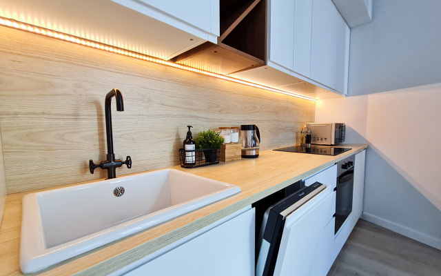 Skandinaviya three-room apartment with a gorgeous view of Moscow City Apartments
