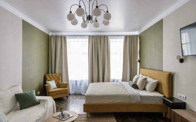 Апартаменты дизайнерские с двумя спальнями на Фонтанке