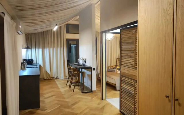 Коттедж Экоранчо Лодж-студия с панорамной ванной и сауной