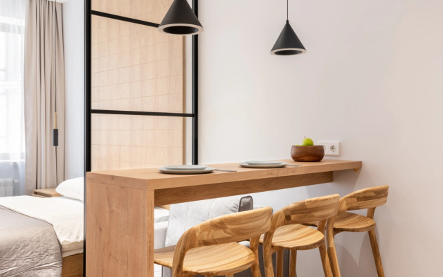 "Deluxe with Bar Counter" in Modern Design Apartments near Dinamo Metro