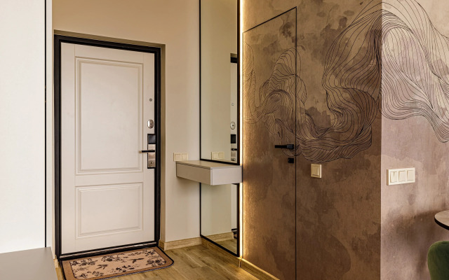 Апартаменты VIP студия с роскошной ванной у панорамного окна