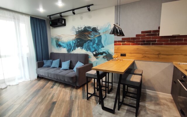 Апартаменты Евродвушка с дизайнерским решением в стиле Soft loft