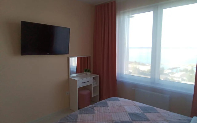 Uyutnaya yevrodvushka s vidom na Onezhskoye ozero Flat