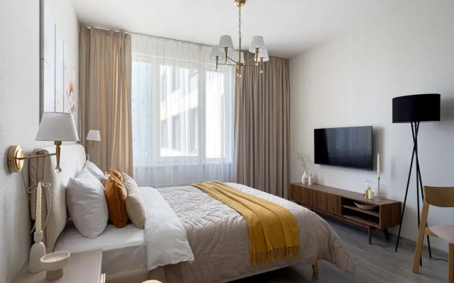 Квартира Делюкс ModernaFlats в современном апарт комплексе у метро Купчино