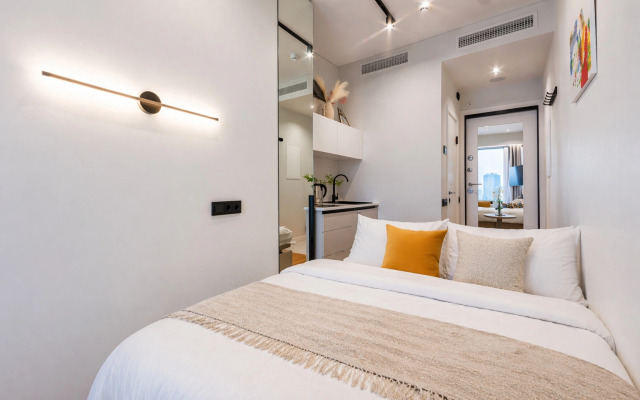 Апартаменты Уникальная панорамная студия с видом на Москва-Сити