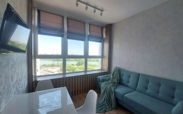 Квартира с видом на реку Кубань у парка Солнечный остров