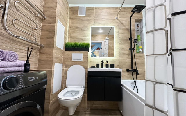 Апартаменты Евродвушка с дизайнерским решением в стиле Soft loft