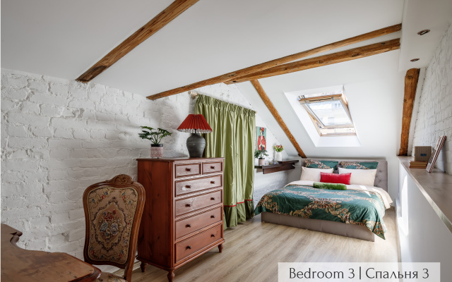 Апартаменты Minin Apartments Богемная Двухуровневая Мансарда 150 кв.м