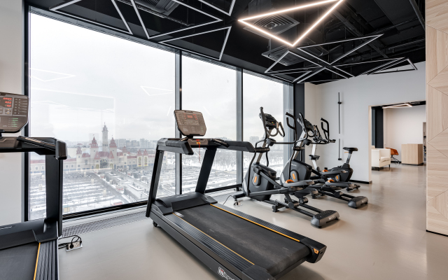 Grey Apartment with a view of the city Apartments