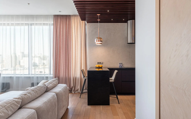 Flat Inn ryadom s metro Avtozavodskaya v zhk Story Apartments
