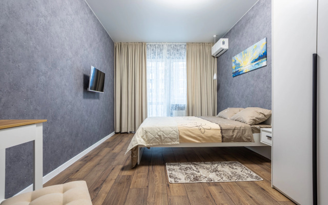 Квартира просторная евродвушка с большой кроватью и удобным диваном