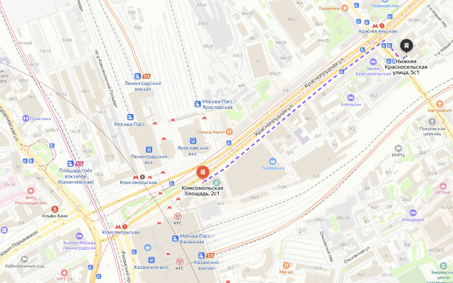 Uyutnaya studiya u metro Krasnoselskaya Apartments